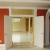 View of Family Room through Master Bedroom French Doors