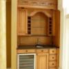 Wet Bar with Wine Cooler and Glass Shelving