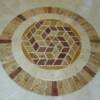 Tile Inlay Medallion in front of Entrance Door